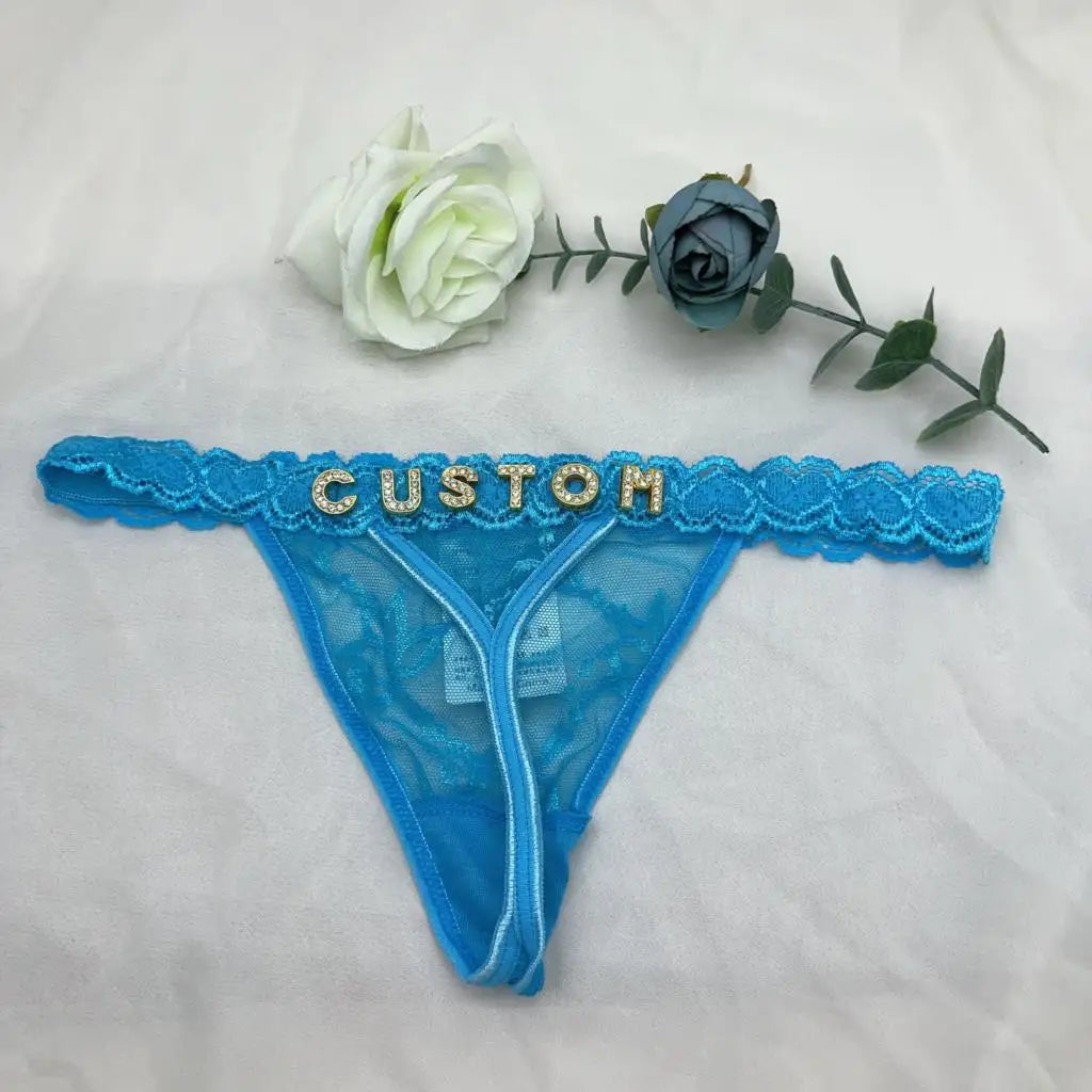 Custom Crystal Letters Underwear  Personalized G-String Design – NAPTA